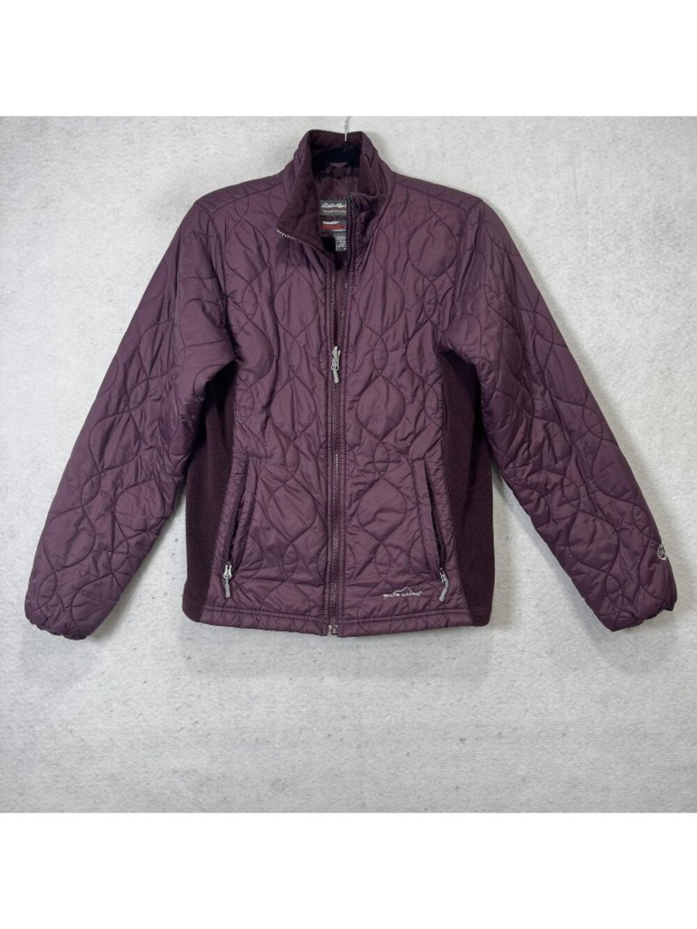 Eddie Bauer WeatherEdge Jacket Womens Medium Purple Quilted Zip Lightweight